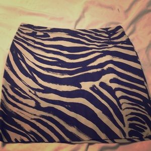 Zebra print mini skirt